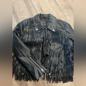 BLANK NYC LEATHER FRINGE JACKET